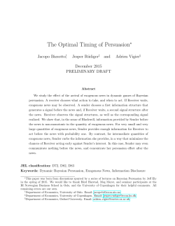 The Optimal Timing of Persuasion