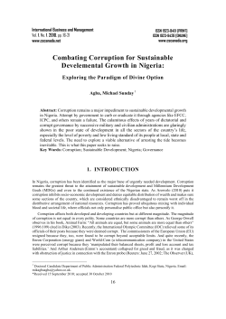 Combating Corruption for Sustainable Develemental