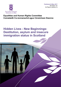 Hidden Lives - New Beginnings: Destitution, asylum and insecure