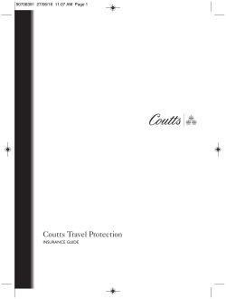 Coutts Travel Insurance Policy Guide