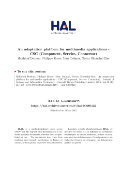 An adaptation platform for multimedia applications - CSC