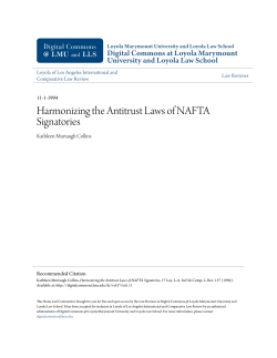 Harmonizing the Antitrust Laws of NAFTA Signatories