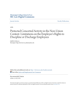 Protected Concerted Activity in the Non