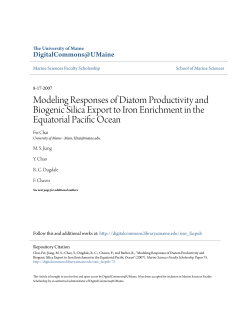 Modeling Responses of Diatom Productivity and Biogenic Silica