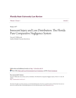 Innocent Injury and Loss Distribution: The Florida Pure Comparative