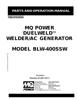 mq power duelweldtm welder/ac generator model blw