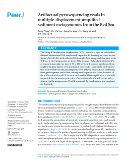 Artifactual pyrosequencing reads in multiple-displacement