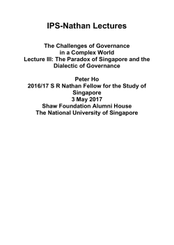 The Paradox of Singapore and the Dialectic of Governance