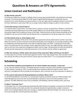 Union Contract and Ratification