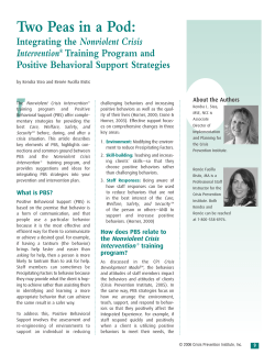 Two Peas in a Pod - Crisis Prevention Institute