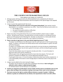 THE COURTS YOUTH BASKETBALL RULES