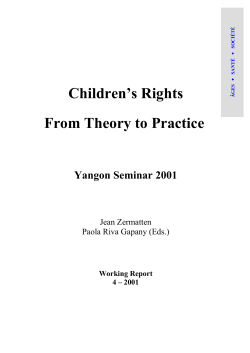 Children`s Rights From Theory to Practice