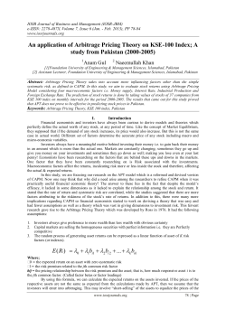 testing of apt (arbitrage pricing theory) in pakistan