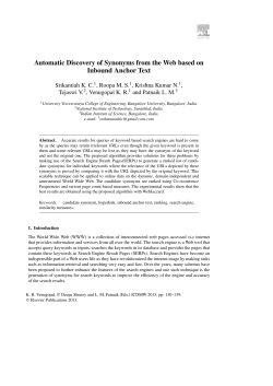 Automatic Discovery of Synonyms from the Web based on Inbound