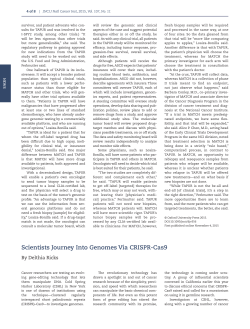 Scientists Journey Into Genomes Via CRISPR-Cas9