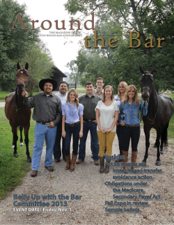 Belly Up with the Bar Committee 2013