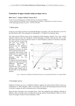 Estimation of upper bounds using envelope curves 1