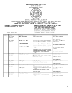Tracker:Cook County Superior Court July 2015 Term