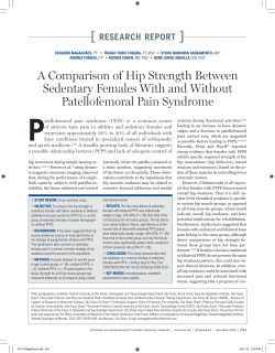A Comparison of Hip Strength Between Sedentary Females With