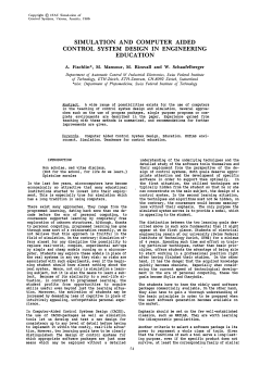 simulation and computer aided control system design in engineering
