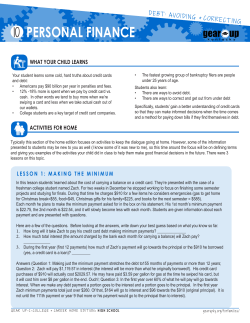 personal finance - GEAR UP Kentucky
