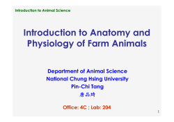 Introduction to Anatomy and Physiology of Farm Animals