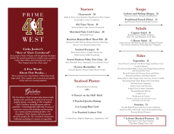 Starters Salads Soups Seafood Platter Sides