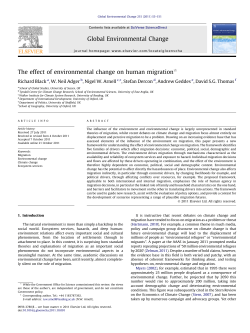 The effect of environmental change on human migration