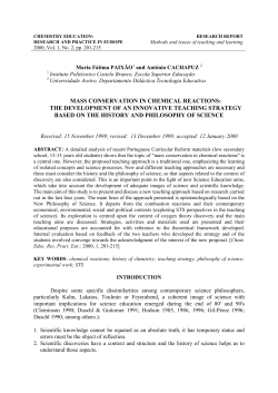 Maria Fatima PAIXAO1 and Antonio CACHAPUZ 2