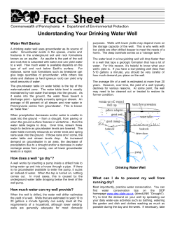 Understanding Your Drinking Water Well