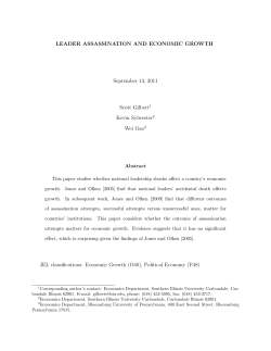 Leader Assassination and Economic Growth - SIU