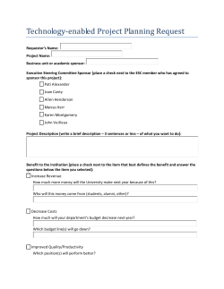 Technology-enabled Project Planning Request