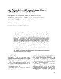 Melt Polymerization of Bisphenol-A and Diphenyl Carbonate in a