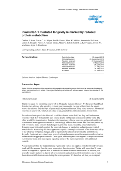 Insulin/IGF-1 mediated longevity is marked by reduced protein