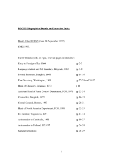 David (Allan) Burns CMG, CBE,