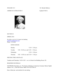 ENGLISH 2131 Dr. Marsha Mathews AMERICAN