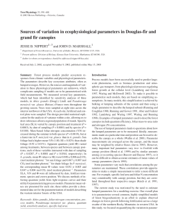 Sources of variation in ecophysiological parameters in Douglas