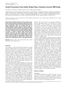 Cerebral Processing of Voice Gender Studied