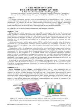 a fluid array device for high-throughput protein synthesis