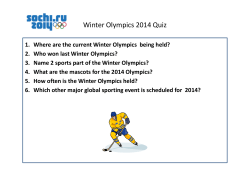 Olympic Activity sheets