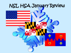 NSL Janaury Review - Montgomery County Public Schools