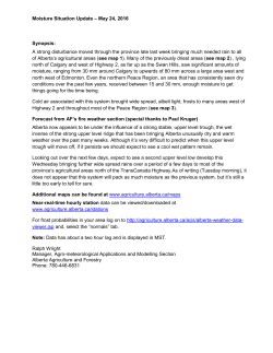 May 24, 2016 - Alberta Agriculture and Forestry