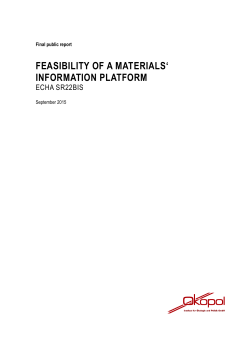feasibility of a materials` information platform