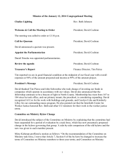 2014 January Congrefational Meeting Minutes