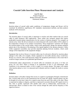 Coaxial Cable Insertion Phase Measurement and Analysis
