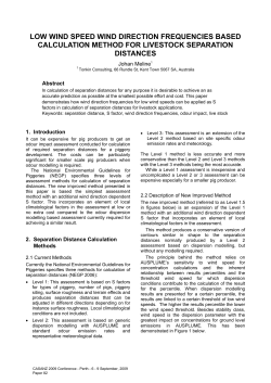 low wind speed wind direction frequencies based