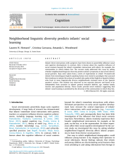 Neighborhood linguistic diversity predicts infants` social learning
