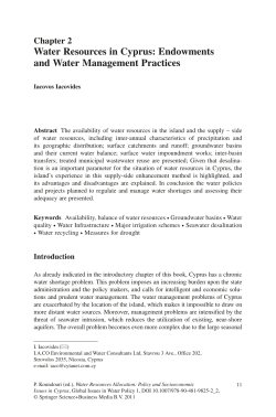 Water Resources in Cyprus: Endowments and Water Management