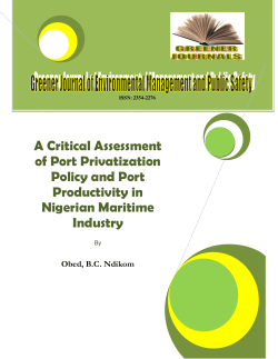 A Critical Assessment of Port Privatization Policy and Port