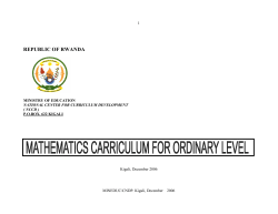 Mathematics - Rwanda Education Board